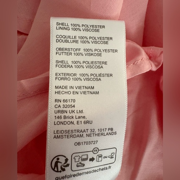 Kimchi Blue Pink Floral Asymmetrical Tiered Ruffle Skirt Size M - Picture 11 of 12